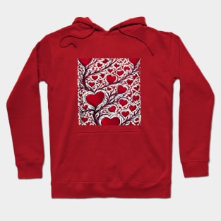 Abstraction red heart Hoodie